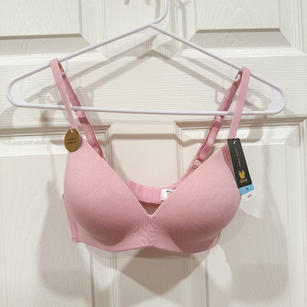 Wacoal How Perfect Wire Free T-Shirt Bra, Pink, size 32C